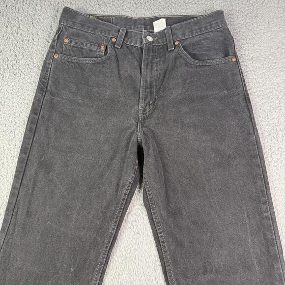 Vintage Levi’s 517 Jeans Mens 32x32 Black Faded Bootcut Western USA Made 90s - Picture 6 of 13